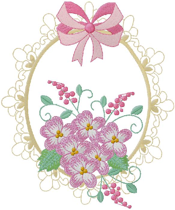 Frame machine embroidery design