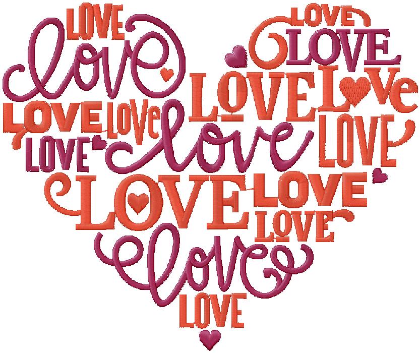 Heart machine embroidery design