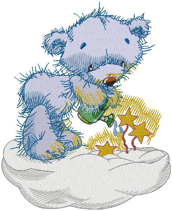 bear embroidery design