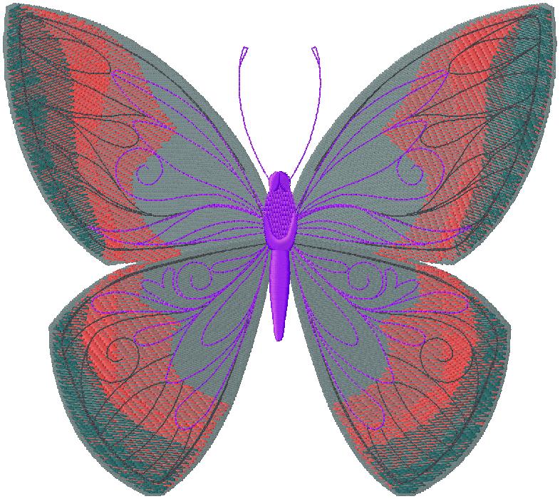 butterfly embroidery design