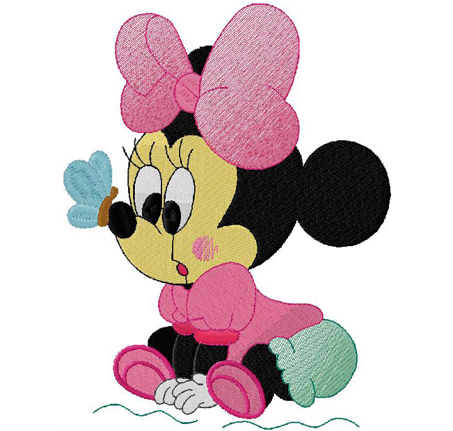 cute minnie embroidery design