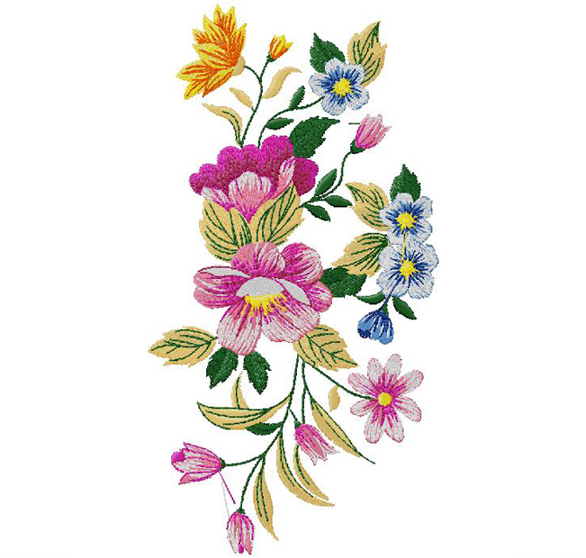 flowers machine embroidery design – free embroidery design