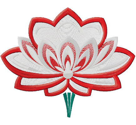 lotus embroidery design