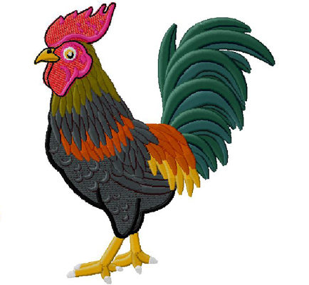 Rooster embroidery design – free embroidery design