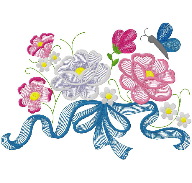 floral embroidery design