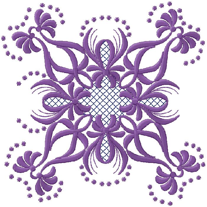 floral pattern embroidery design