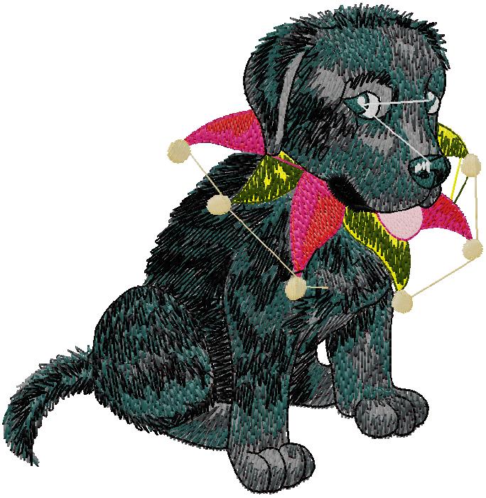 Puppy embroidery design