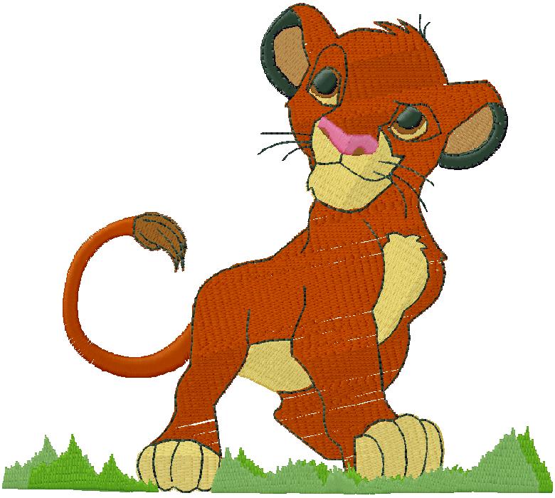 Simba embroidery design