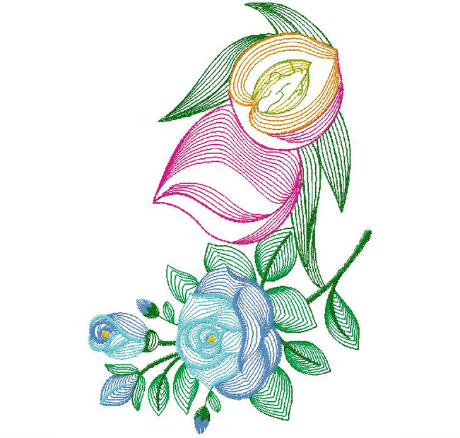 floral embroidery design