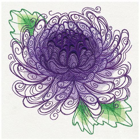 floral embroidery design