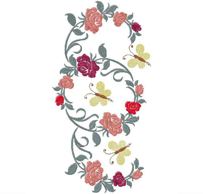 floral embroidery design