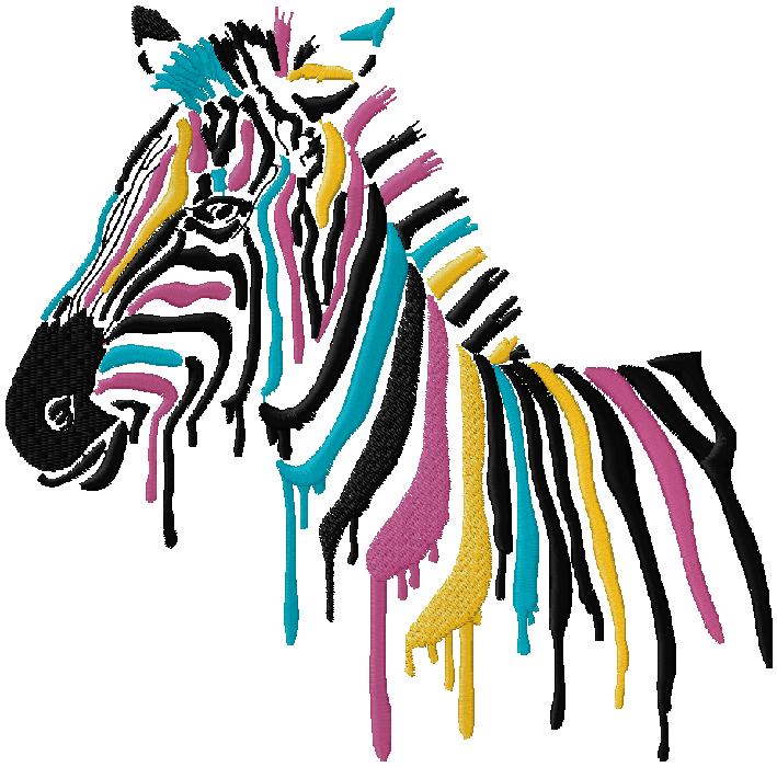 zebra embroidery design