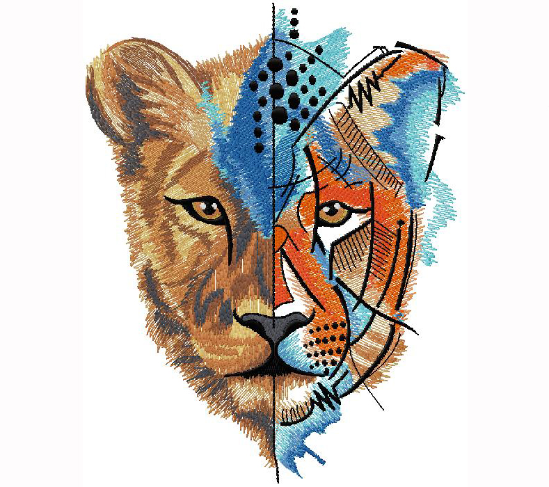 Lion Face Machine Embroidery Patterns