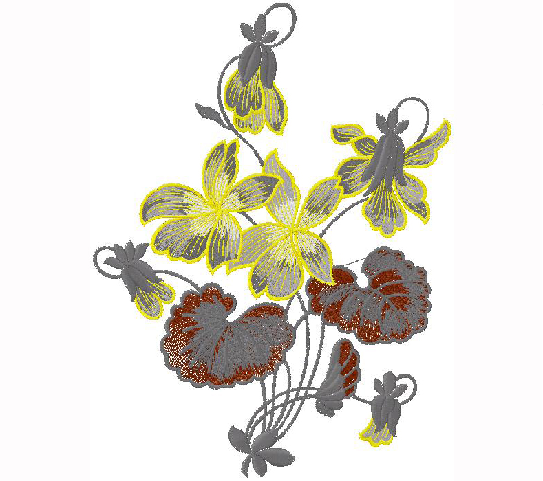 Floral Machine Embroidery Design