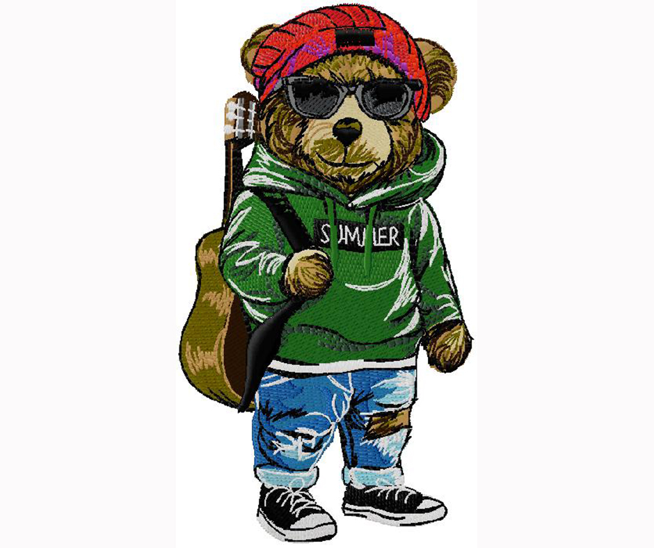 cool Bear embroidery design – Page 2 – free embroidery design