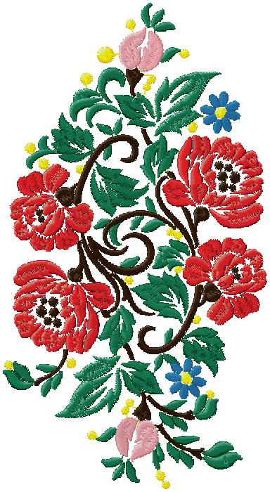 floral embroidery design