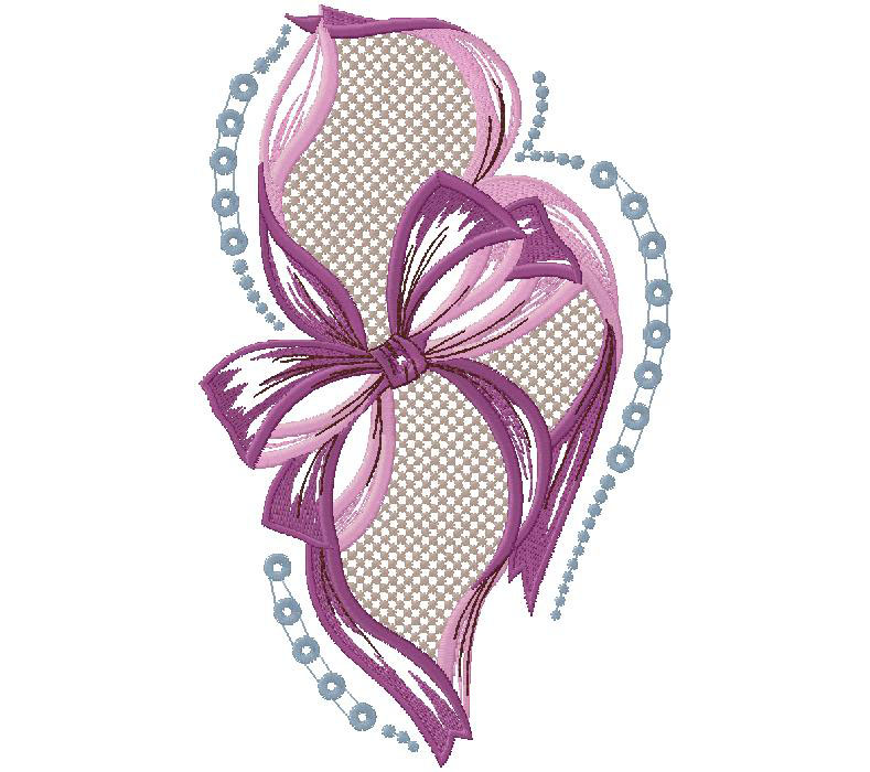 bow machine embroidery design