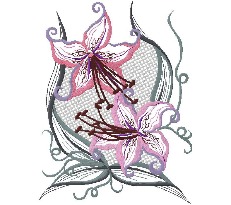 floral embroidery design