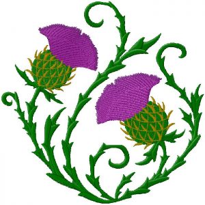 Floral embroidery design