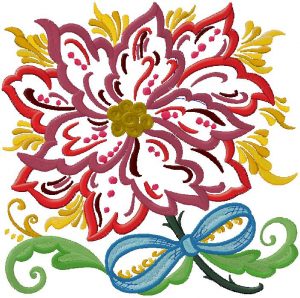 Floral embroidery design