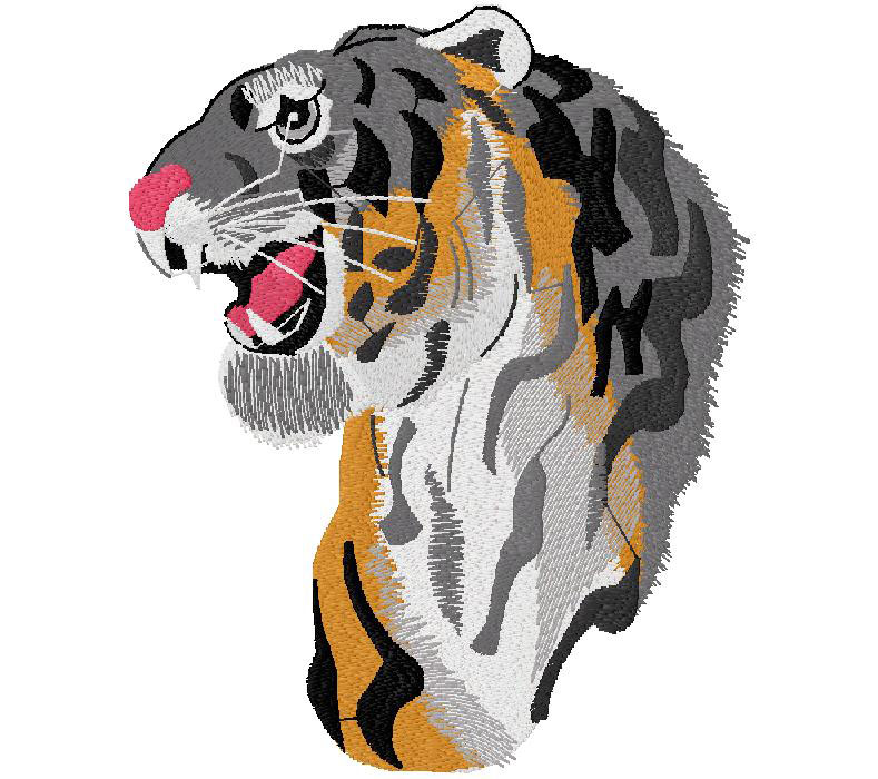 Tiger machine embroidery design – free embroidery design