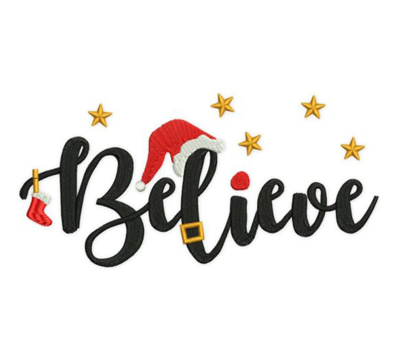 believe - embroidery design