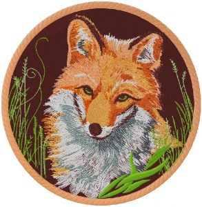 Fox embroidery design