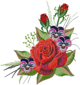 floral embroidery design