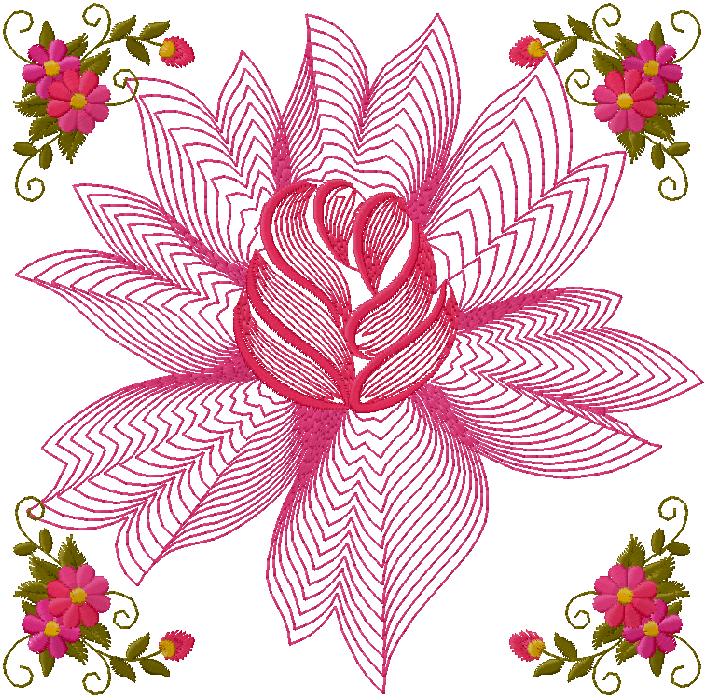 floral embroidery design