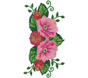 Floral embroidery design