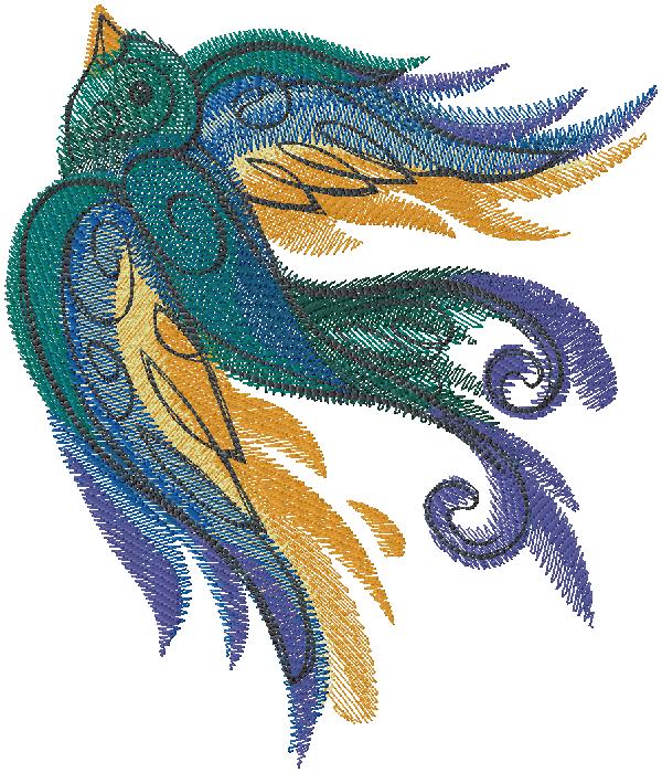 bird embroidery design