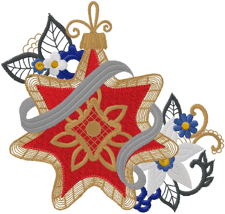 Christmas Star embroidery design