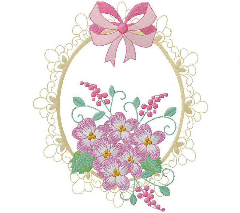 Floral embroidery design