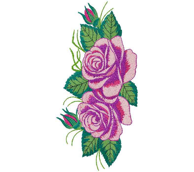 Floral embroidery design