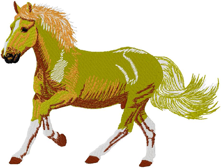 horse embroidery design