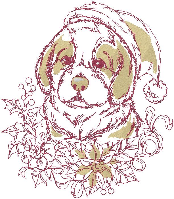 puppy embroidery design