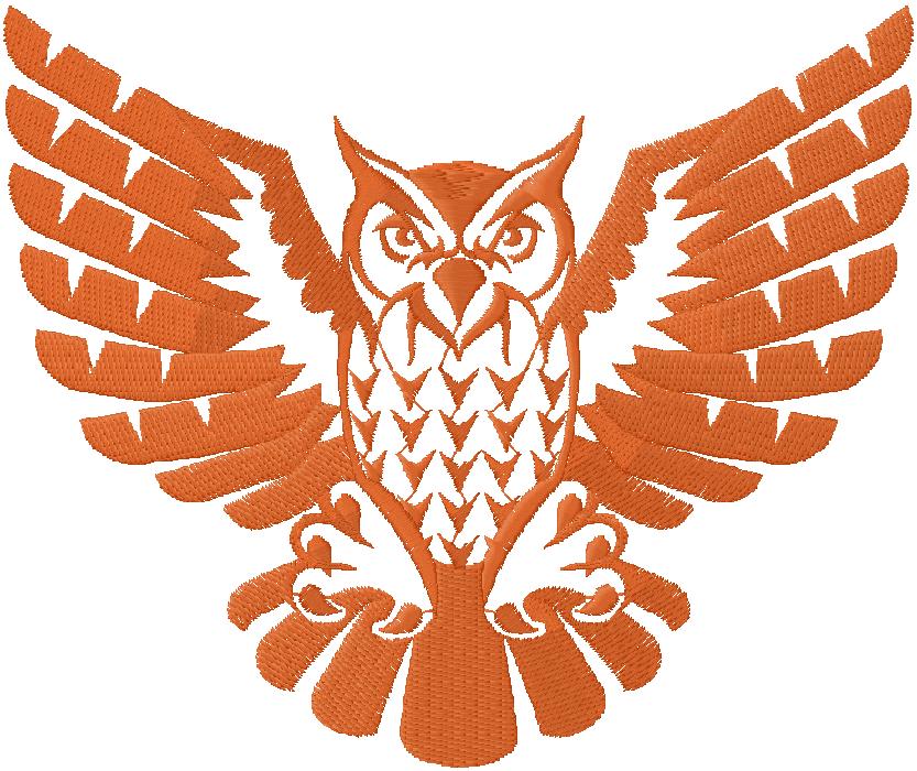 Owl embroidery design