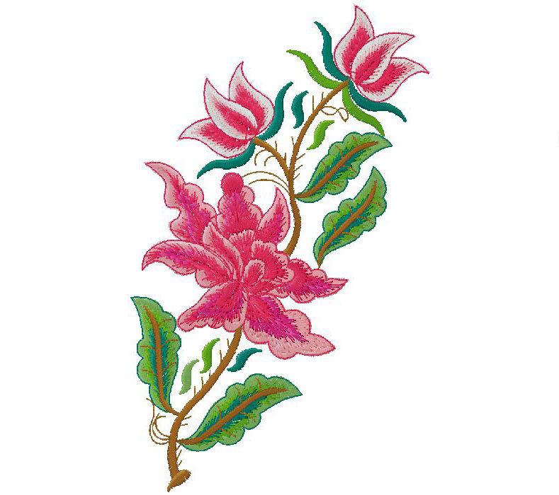 floral embroidery design