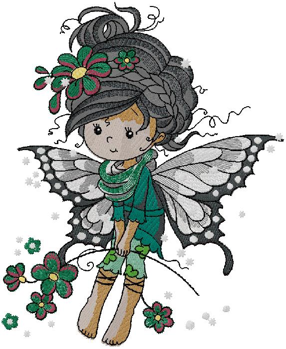 Fairy embroidery design