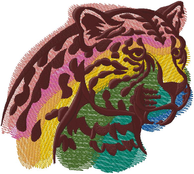 Tiger embroidery design