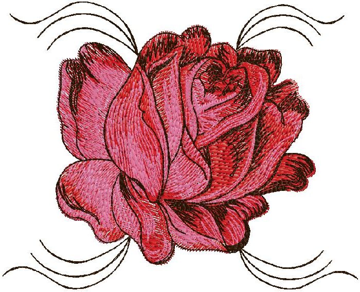  rose embroidery design