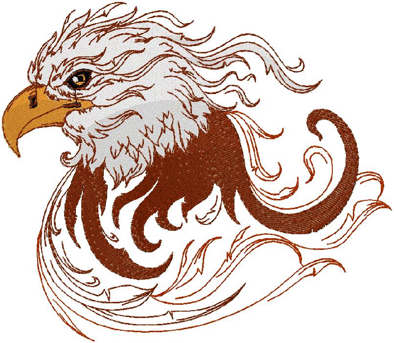 Eagle embroidery design