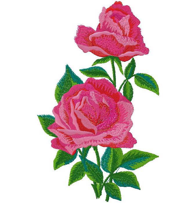 Floral embroidery design