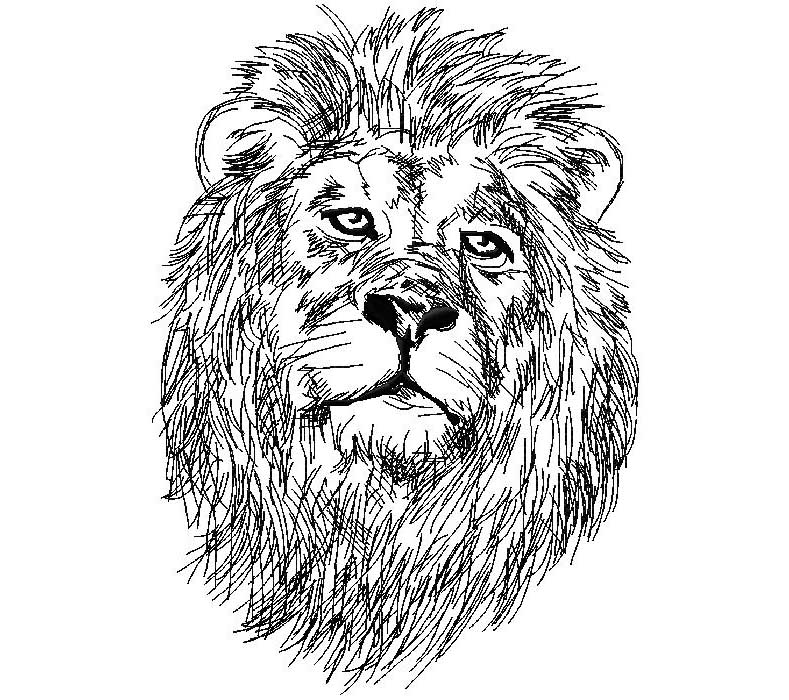 Lion embroidery design