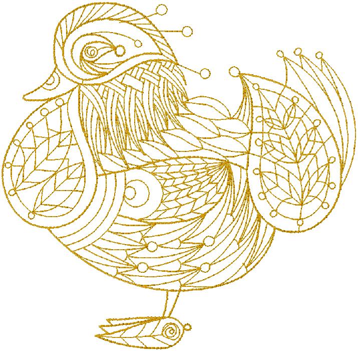 Bird embroidery design