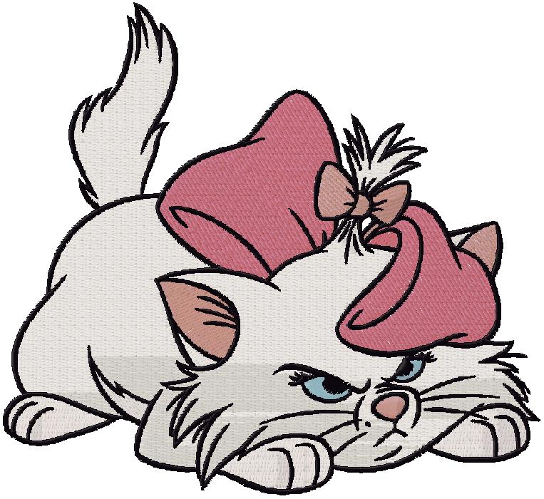 cute cat embroidery design