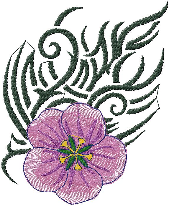 floral embroidery design