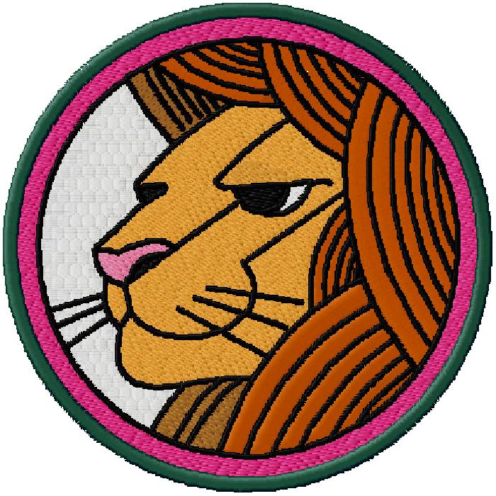 lion embroidery design