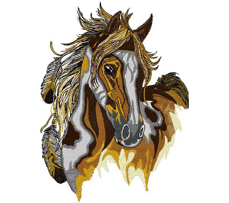 wonderful horse embroidery design