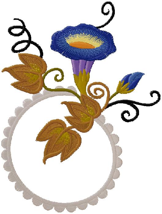 floral embroidery design